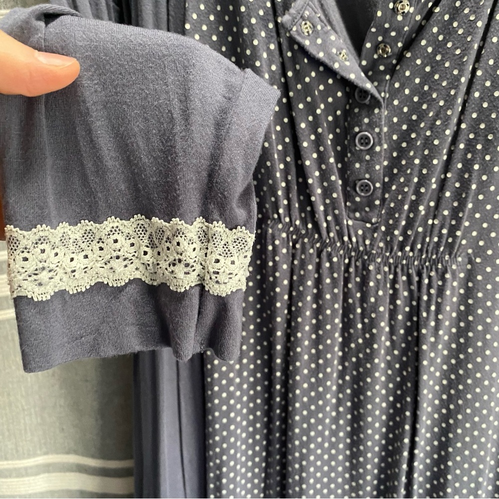 Nursing or pumping friendly nightgown with matching robe - Picture 6 of 6